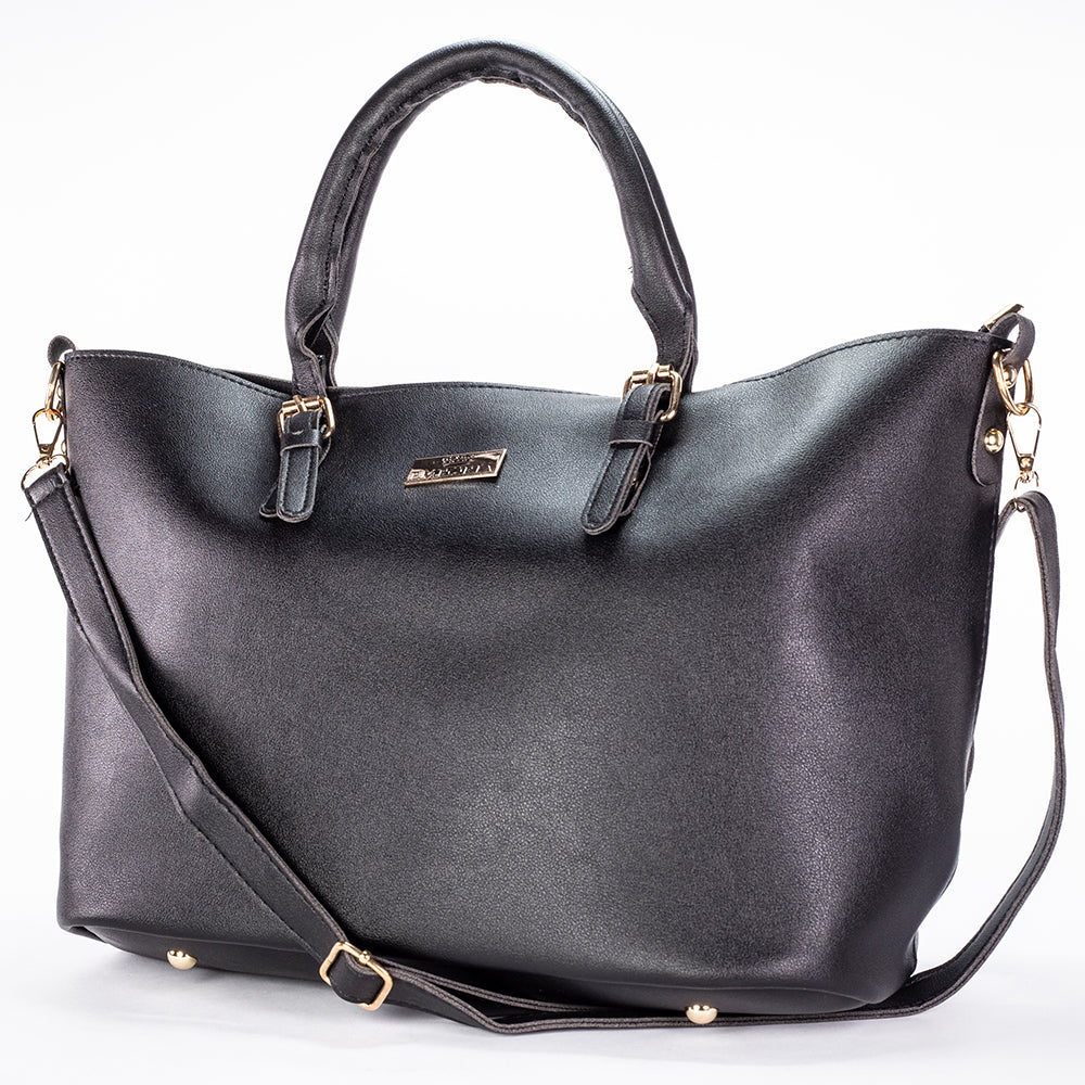 Colección Emporia de primavera 2025 - "Terciopelo oscuro", set de 3 bolsos; negro 11 