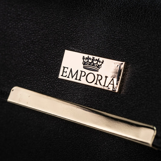 Colección Emporia de primavera 2025 - "Terciopelo oscuro", set de 3 bolsos; negro
