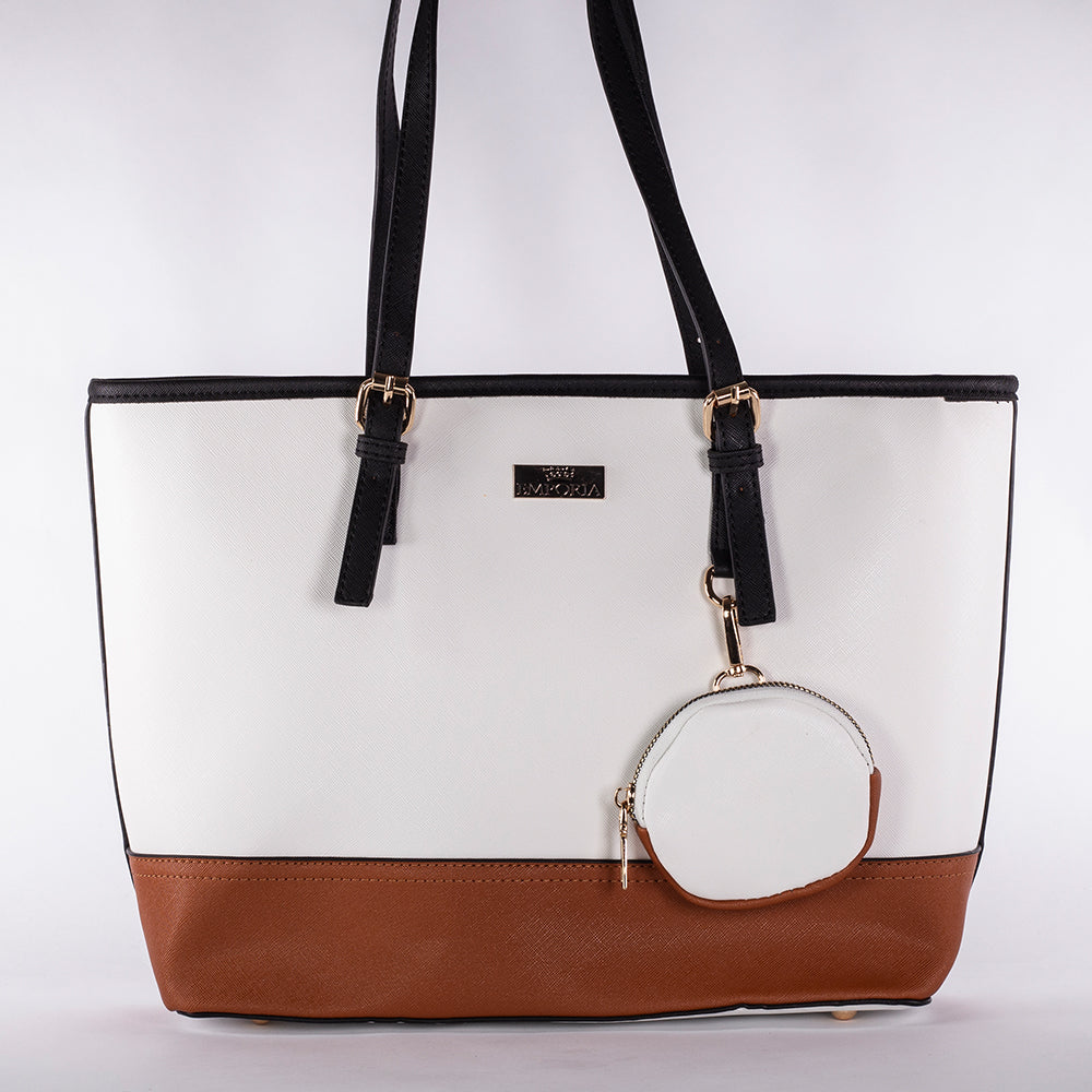 Colección Emporia de primavera 2025- " Luz de Luna moca", Set de 4 bolsos; blanco 5 