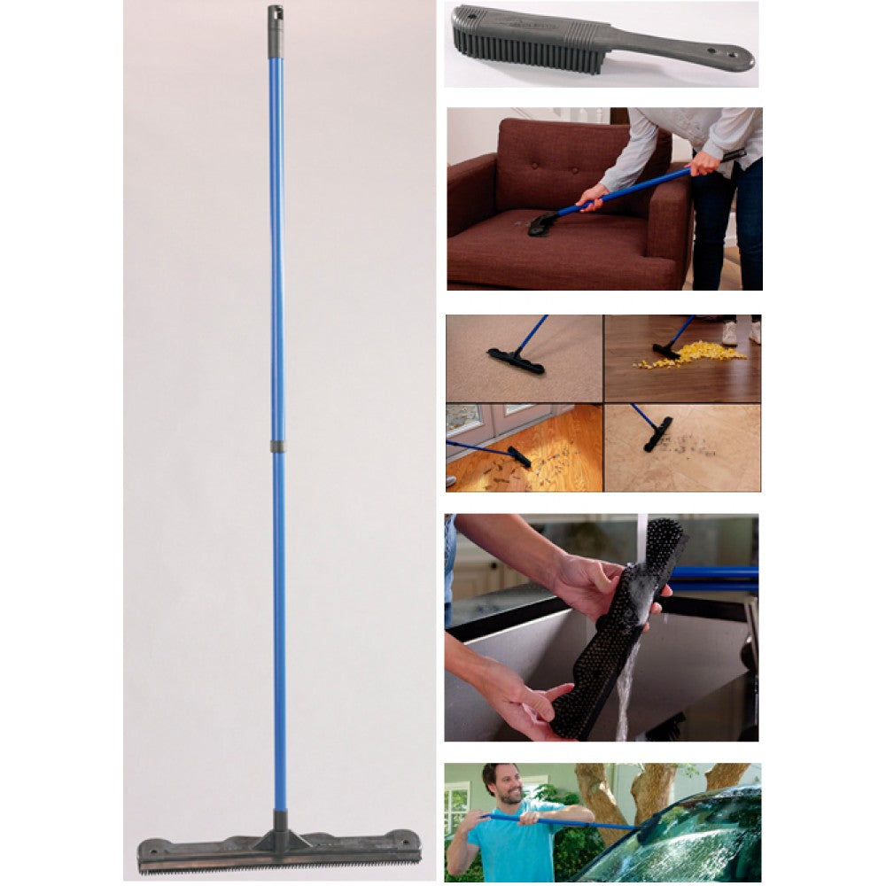 Starlyf Broom Escoba Multifuncional – Cerdas de Goma, Mango Ajustable