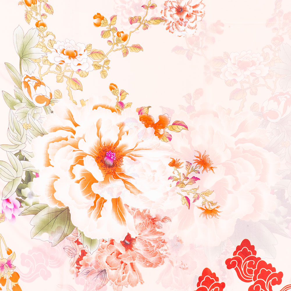 Bufanda legado haitang, 85 x 180 cms, rosa, 100% seda vegana 2 