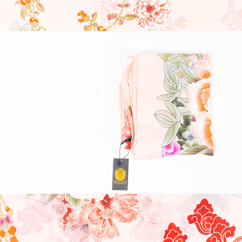 Bufanda legado haitang, 85 x 180 cms, rosa, 100% seda vegana