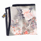 Bufanda velo floreciente, 85 x 180 cms, gris, 100% seda vegana