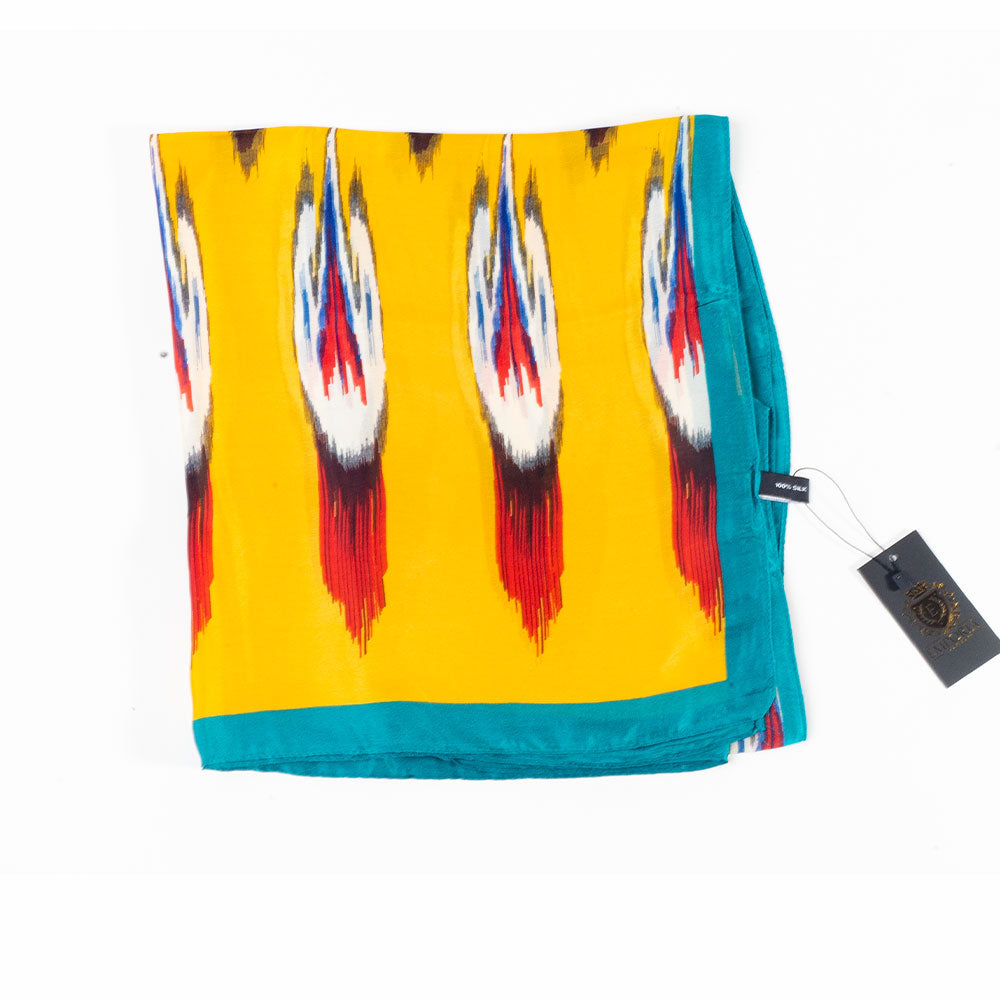 Bufanda prisma pavo real, 85 x 180 cms, rosa, 100% seda vegana