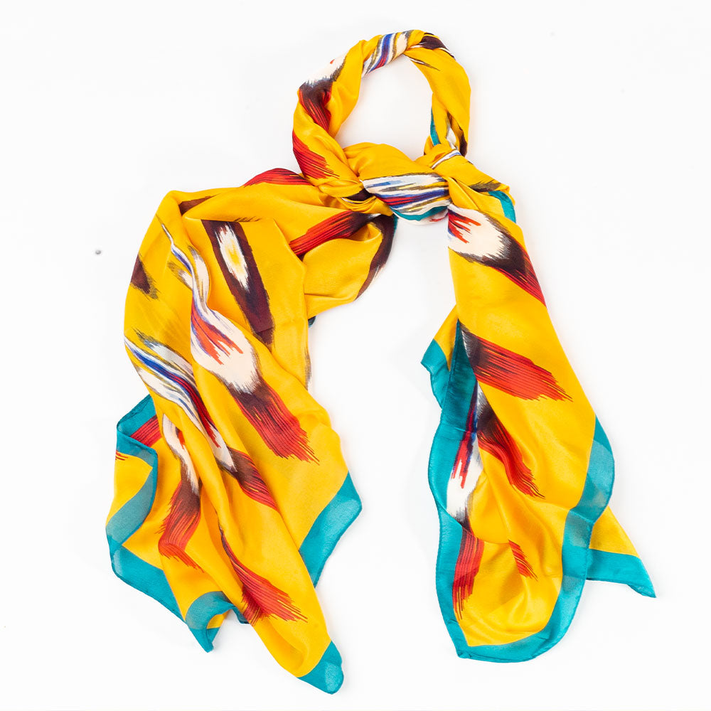 Bufanda prisma pavo real, 85 x 180 cms, rosa, 100% seda vegana 3 