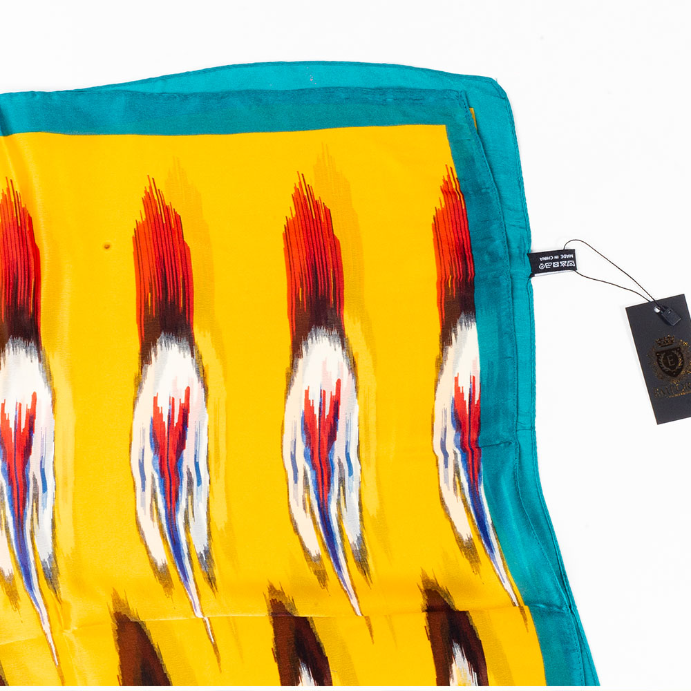 Bufanda prisma pavo real, 85 x 180 cms, rosa, 100% seda vegana 4 