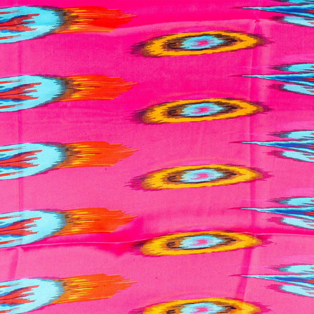 Bufanda prisma pavo real, 85 x 180 cms, rosa 100% seda vegana