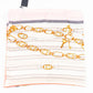 Bufanda cadenas regias, 85 x 180 cms, rosa, 100% seda vegana