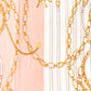Bufanda cadenas regias, 85 x 180 cms, rosa, 100% seda vegana