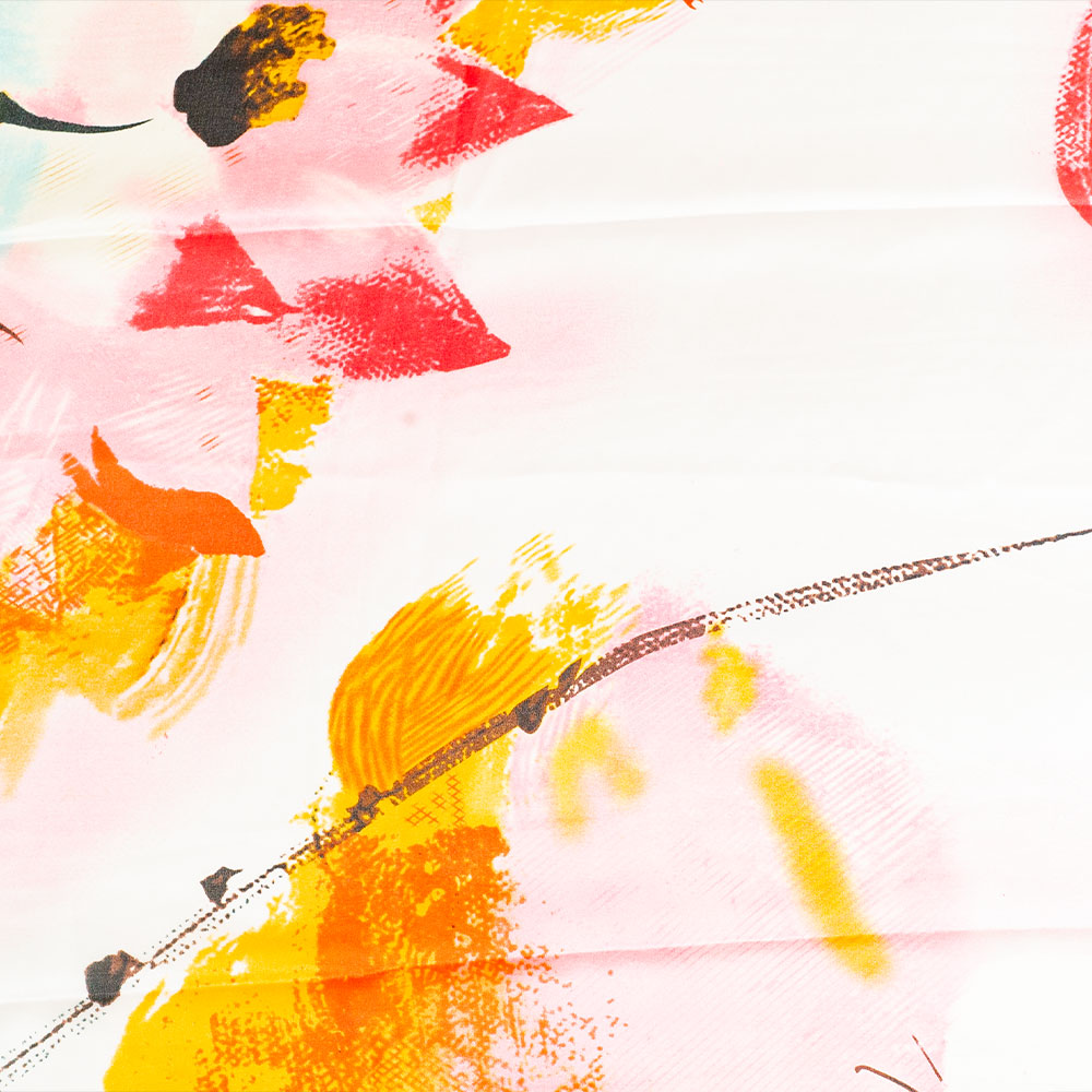 Bufanda lotus de noche, 85 x 180 cms, naranja, 100% seda vegana 6 