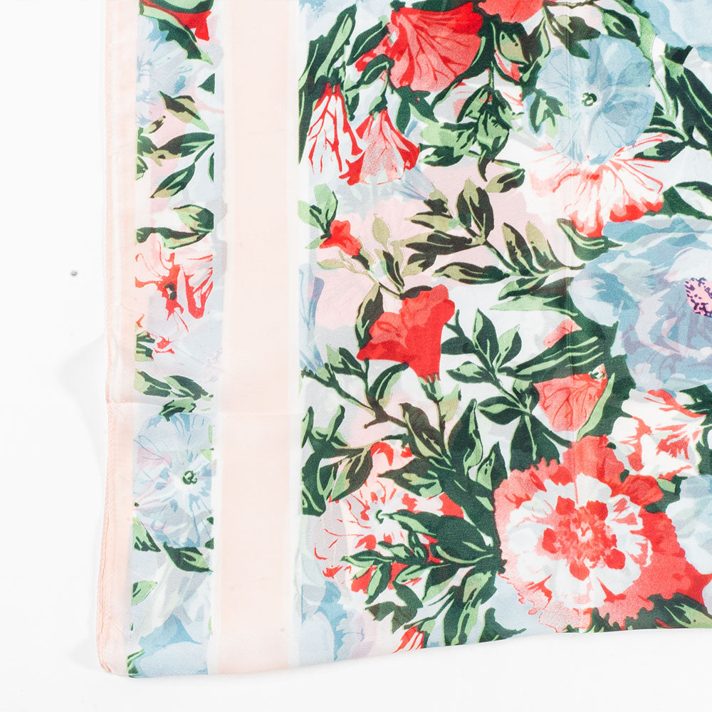 Bufanda brisa orquídea, 85 x 180 cms, blanco, 100% seda vegana