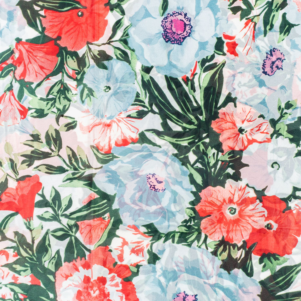 Bufanda brisa orquídea, 85 x 180 cms, blanco, 100% seda vegana