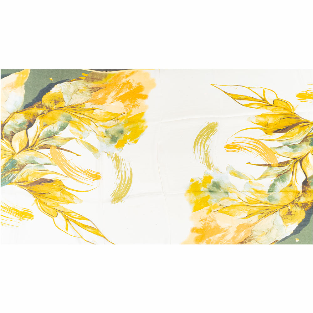 Bufanda impresión lilas , 85 x 180 cms, verde, 100% seda vegana 4 