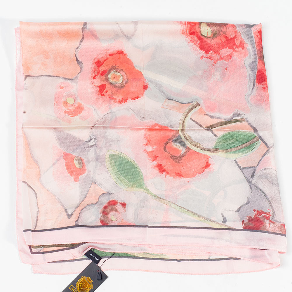 Bufanda jardín lúcido, 85 x 180 cms, 100% seda vegana 1 