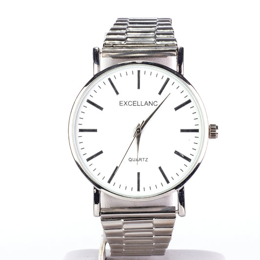 Reloj Excellenc para mujer de color plata con correa de acero inoxidable