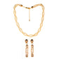 Conjunto de Aleación Bañado en Oro con Cristal Emporia® Blanco