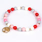 Conjunto de Aleación Bañado en Oro con Cristal Emporia® Rojo y Cristal Emporia® Blanco ( Pulsera )