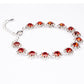Bolso de Aleación Bañado en Oro con Cristal Emporia® Rojo y Cristal Emporia® Blanco ( Collar +Pendientes +Pulsera +Anillo )