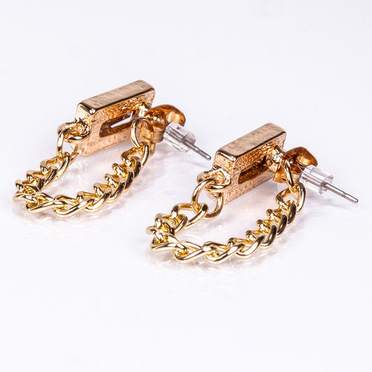 Reloj de Aleación Bañado en Oro con Cristal Emporia® Rojo y Cristal Emporia® Blanco ( Collar +Pendientes +Pulsera )