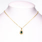 Conjunto de Aleación Bañado en Oro con Cristal Emporia® Verde y Cristal Emporia® Blanco ( Collar +Pendientes +Pulsera +Anillo +Colgante )