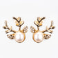 Pendientes de Aleación Bañado en Oro con Cristal Emporia® Blanco