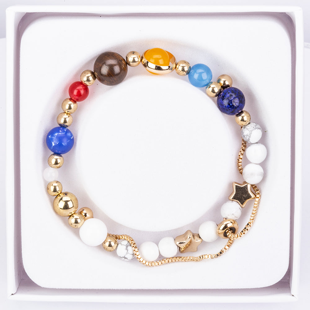 Pulsera de Aleación Bañado en Oro con Cornalina y Ojo de Tigre 2 