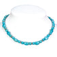 Conjunto de Aleación Bañado en Oro con Turquesa ( Collar +Pendientes +Pulsera )