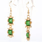 Conjunto de Aleación Bañado en Oro con Cristal Emporia® Verde y Cristal Emporia® Blanco ( Collar +Pendientes +Pulsera )