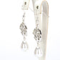 Conjunto de Aleación Bañado en Oro con Perla de cristal y Cristal Emporia® Blanco ( Collar +Pendientes )