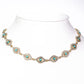 Conjunto de Aleación Bañado en Oro con Turquesa y Cristal Emporia® Blanco ( Collar +Pulsera )
