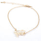 Conjunto de Aleación Bañado en Oro ( Collar +Pulsera )