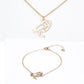 Conjunto de Aleación Bañado en Oro ( Collar +Pulsera )