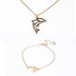 Conjunto de Aleación Bañado en Oro ( Collar +Pulsera )