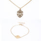Conjunto de Aleación Bañado en Oro ( Collar +Pulsera )