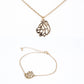 Conjunto de Aleación Bañado en Oro ( Collar +Pulsera )