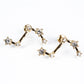 Aries Pendientes de Aleación Bañado en Oro con Cristal Emporia® Blanco