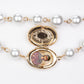 Collar de Aleación Bañado en Oro con Perla de cristal