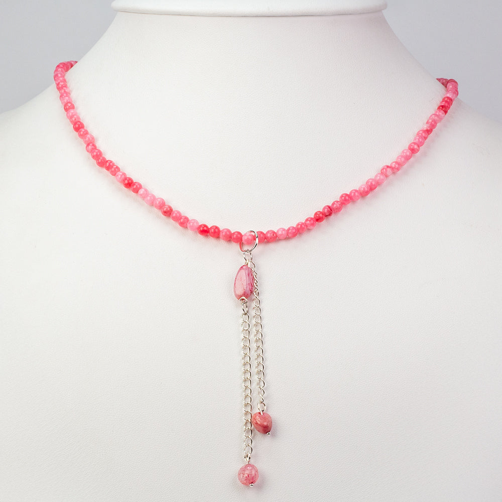 Collar de Plata con Jade Rosa 1 