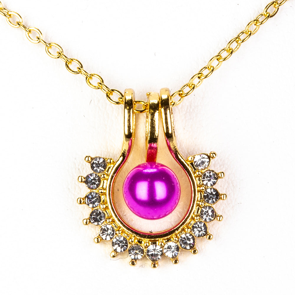 Conjunto de Aleación Bañado en Oro con Perla blanca de agua dulce y Cristal Emporia® Blanco ( Collar +Pendientes +Colgante ) 10 