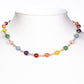 Conjunto de Aleación Bañado en Oro con Ágata Roja y Amatista ( Collar +Pendientes +Pulsera )