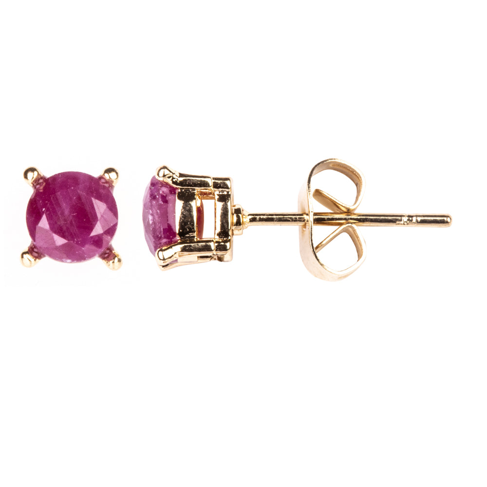 Conjunto de Aleación Bañado en Oro con Rubí y Cristal Emporia® Blanco ( Collar +Pendientes +Anillo +Colgante ) 4 