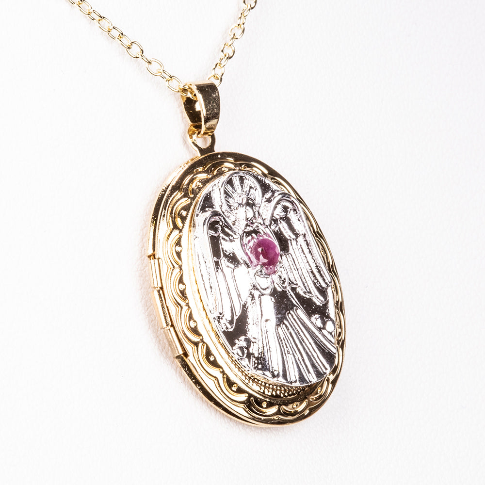 Collar con amuleto angelical protector – medalla abrible