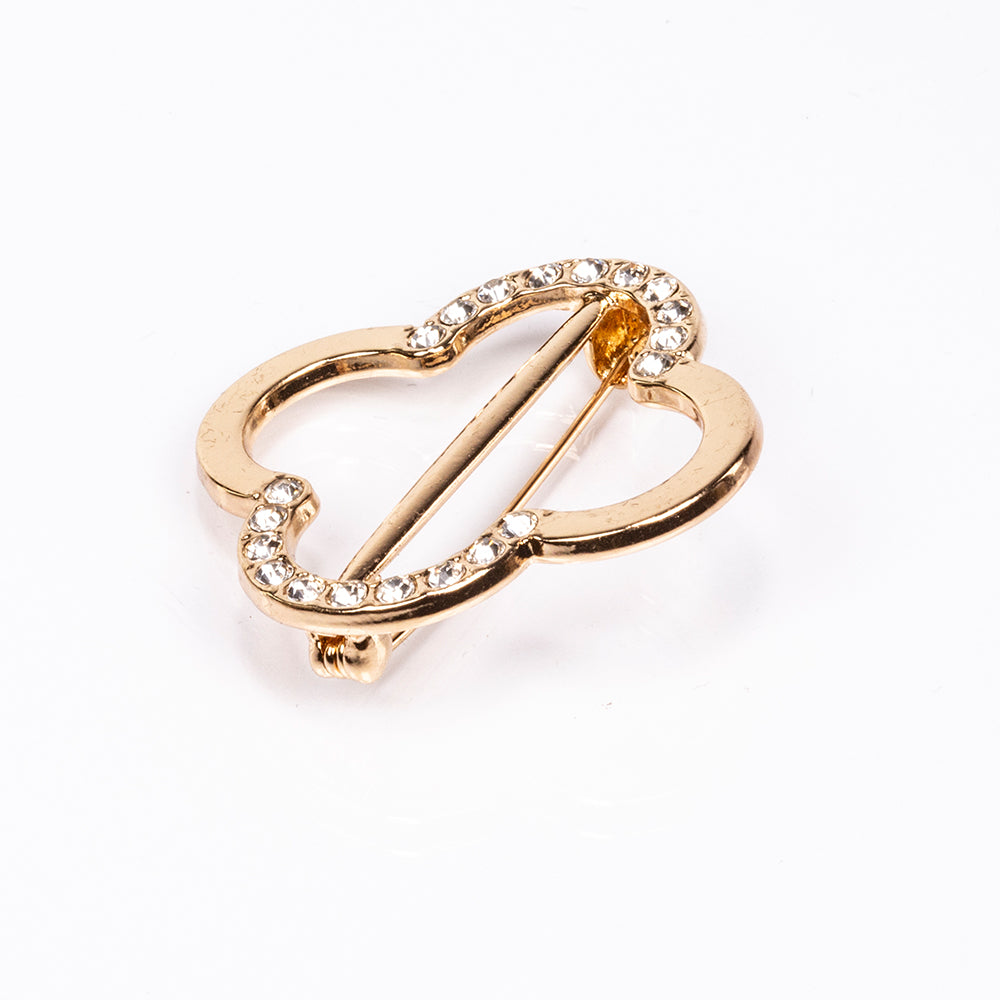 Conjunto de Aleación Bañado en Oro con Cristal Emporia® Blanco ( Collar +Pendientes +Pulsera )