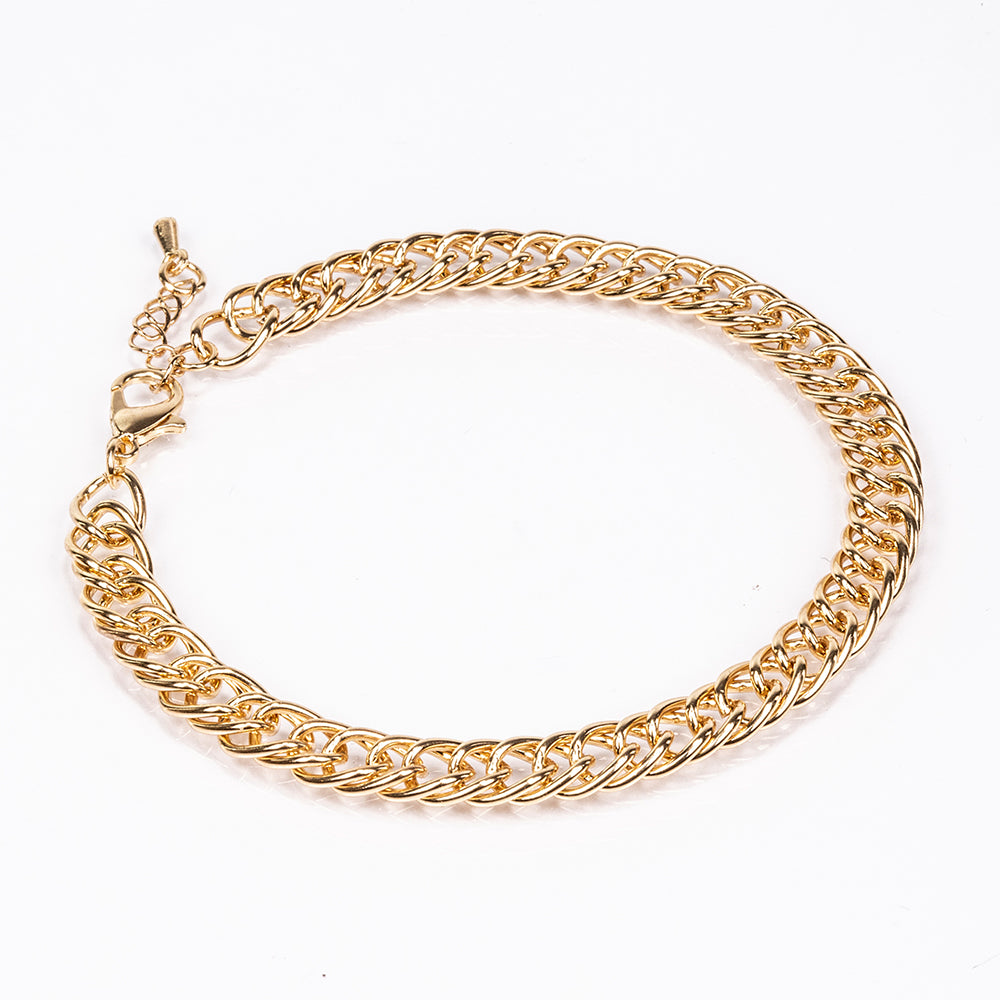 Conjunto de Aleación Bañado en Oro con Cristal Emporia® Blanco ( Collar +Pendientes +Pulsera ) 12 