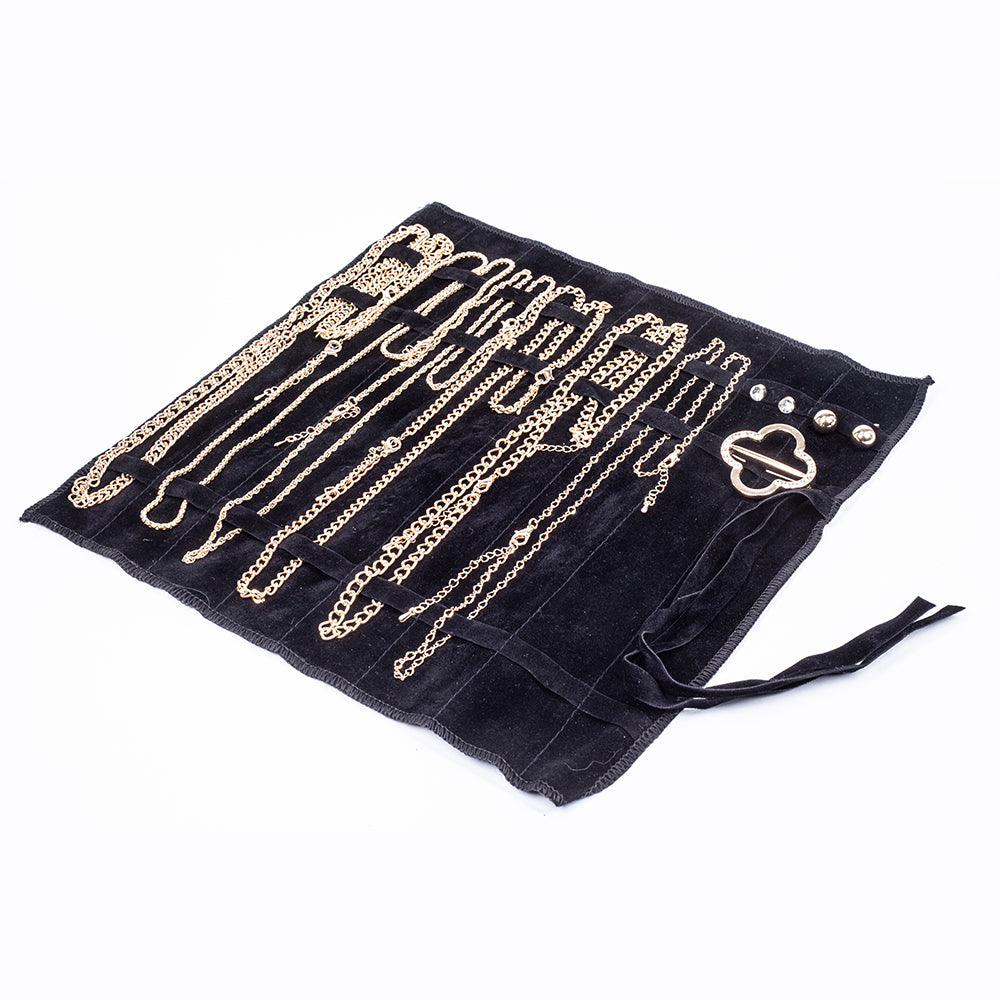 Conjunto de Aleación Bañado en Oro con Cristal Emporia® Blanco ( Collar +Pendientes +Pulsera ) 21 