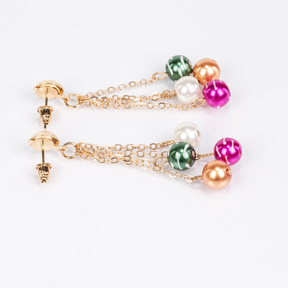 Conjunto de Aleación Bañado en Oro ( Collar +Pendientes +Pulsera ) 3 