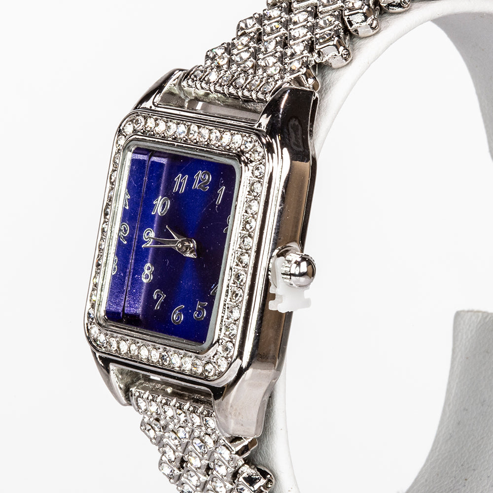 Reloj de Aleación Bañado en Oro con Cristal Emporia® Azul y Cristal Emporia® Blanco ( Collar +Pendientes +Colgante ) 7 