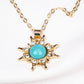 Collar de Aleación Bañado en Oro con Turquesa
