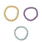 Conjunto de Plata Bañada en Oro con Perla de concha ( Pendientes +Pulsera )
