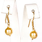 Conjunto de Plata Bañada en Oro con Perla de concha ( Pendientes +Pulsera )